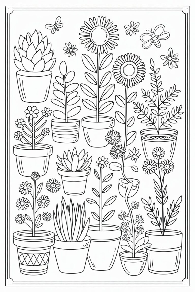 Plants coloring pages