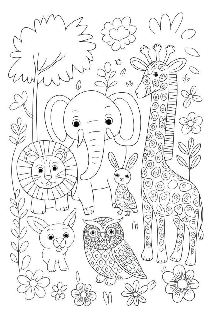 Animals Coloring Pages Free Printable