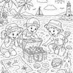 Beach Coloring Pages Free Printable for Kids