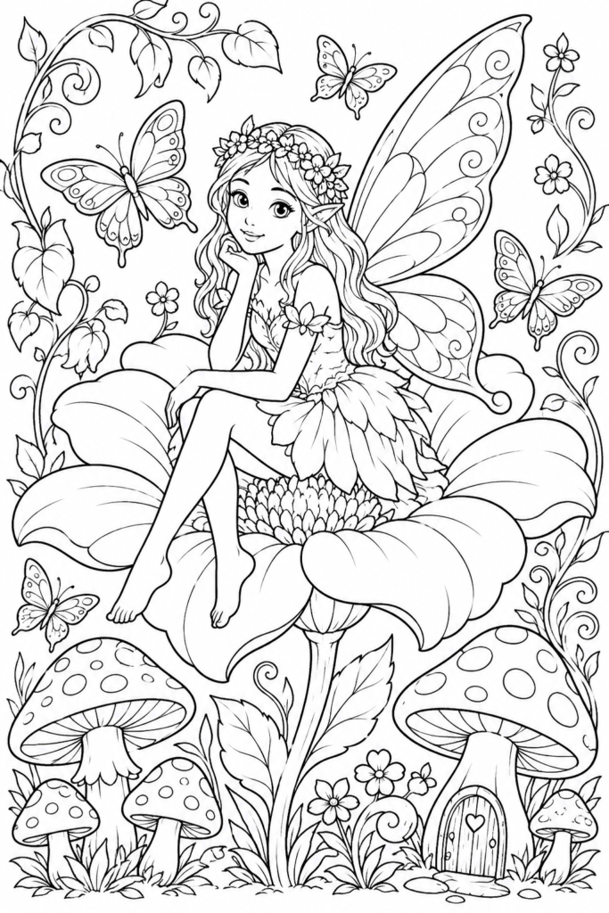 fairy coloring pages free printable
