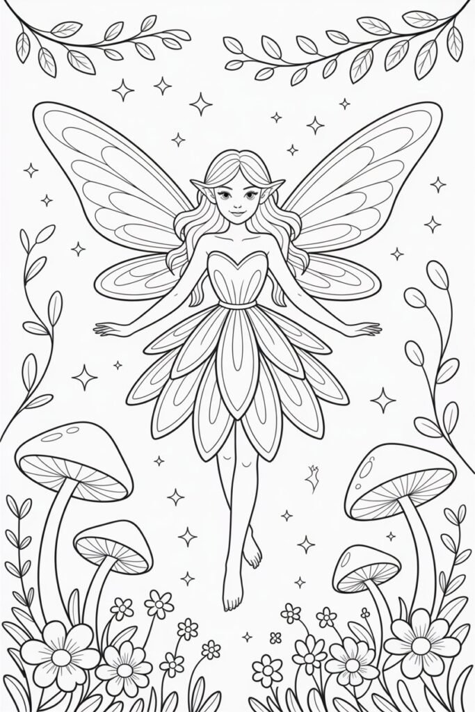 fairy coloring pages free printable