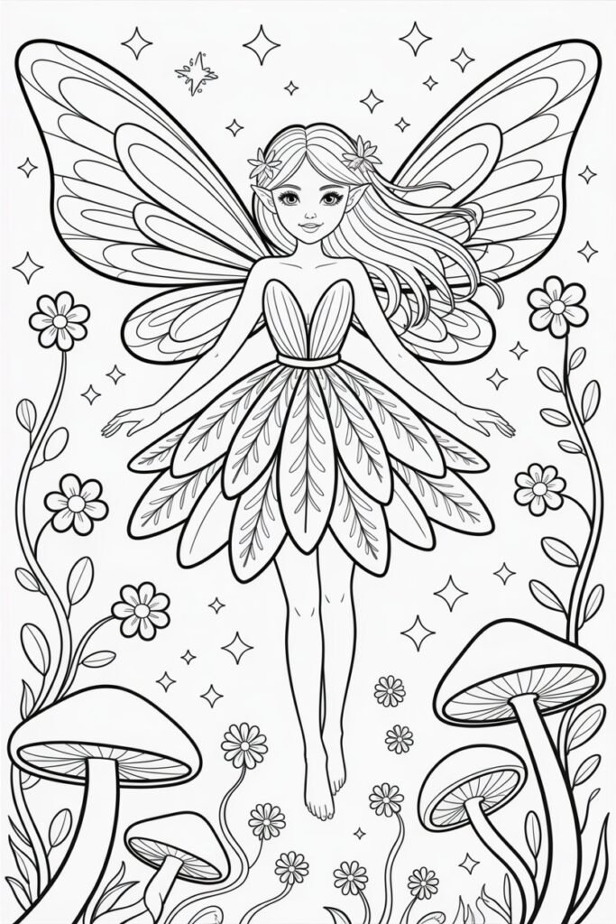 fairy coloring pages free printable