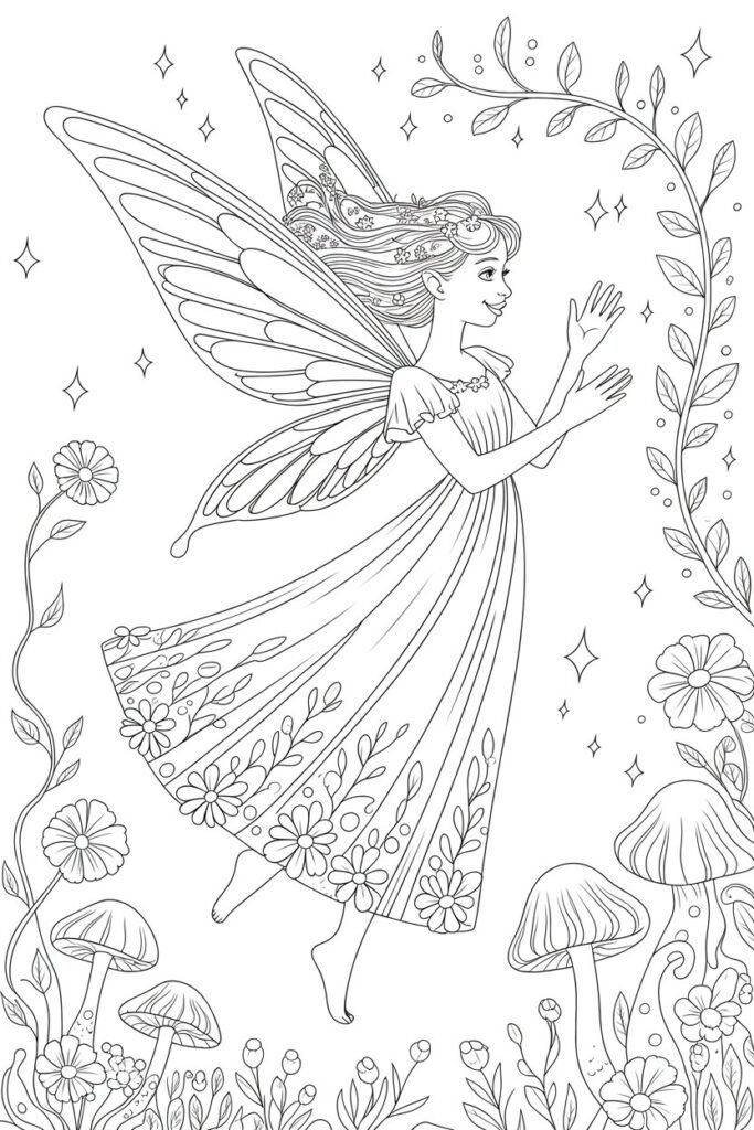 fairy coloring pages free printable