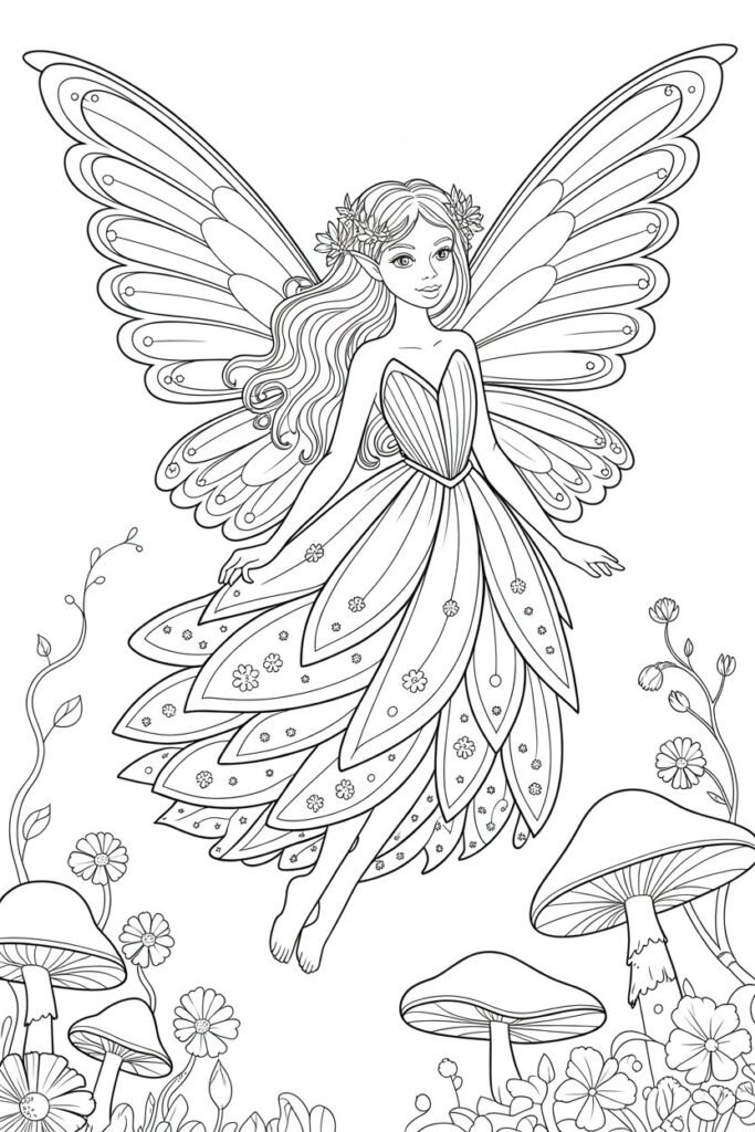 fairy coloring pages free printable