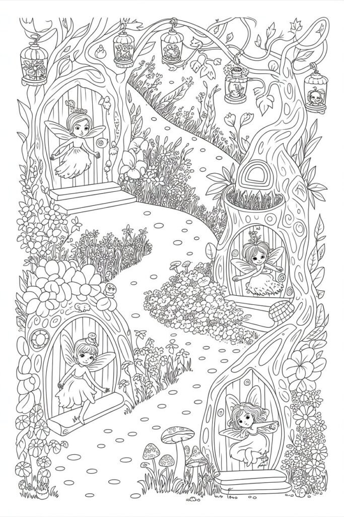 fairy coloring pages free printable