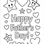 Father's Day card coloring pages free printable
