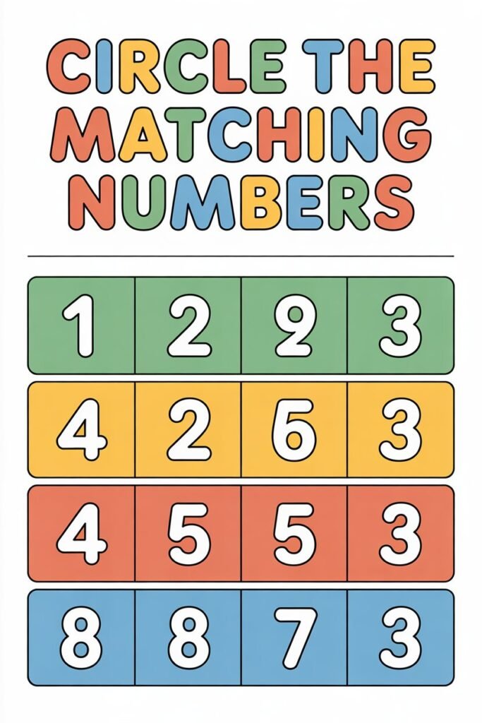 number activities for preschoolers free printable
