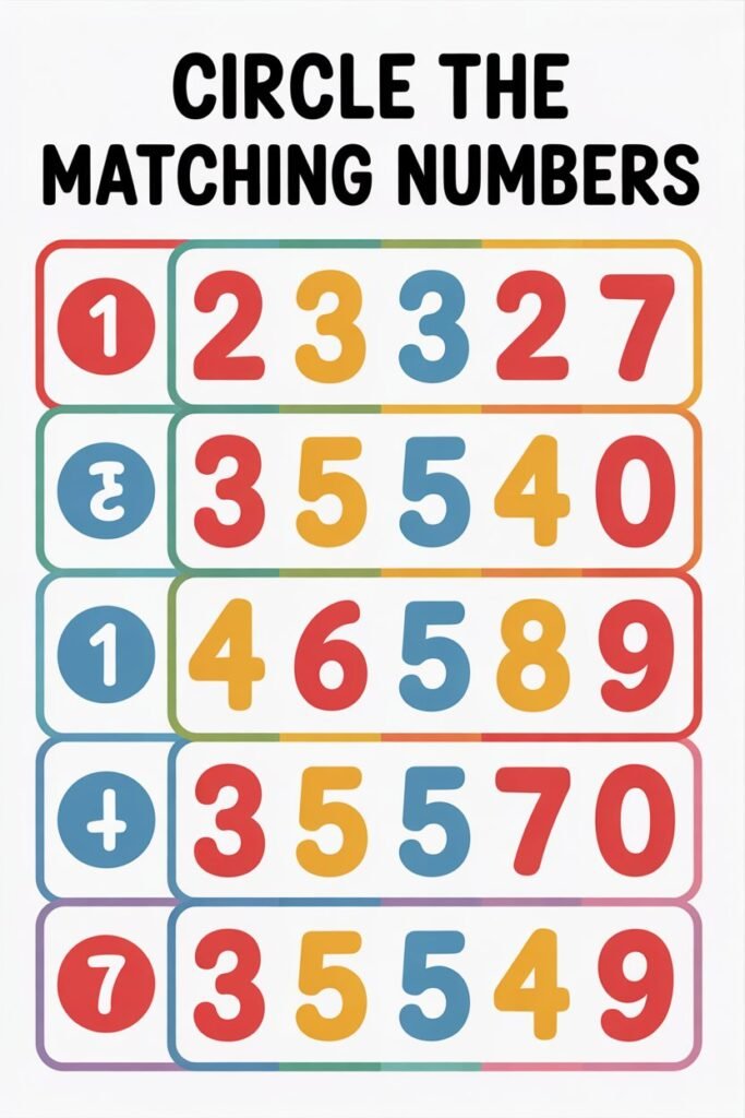 number activities for preschoolers free printable