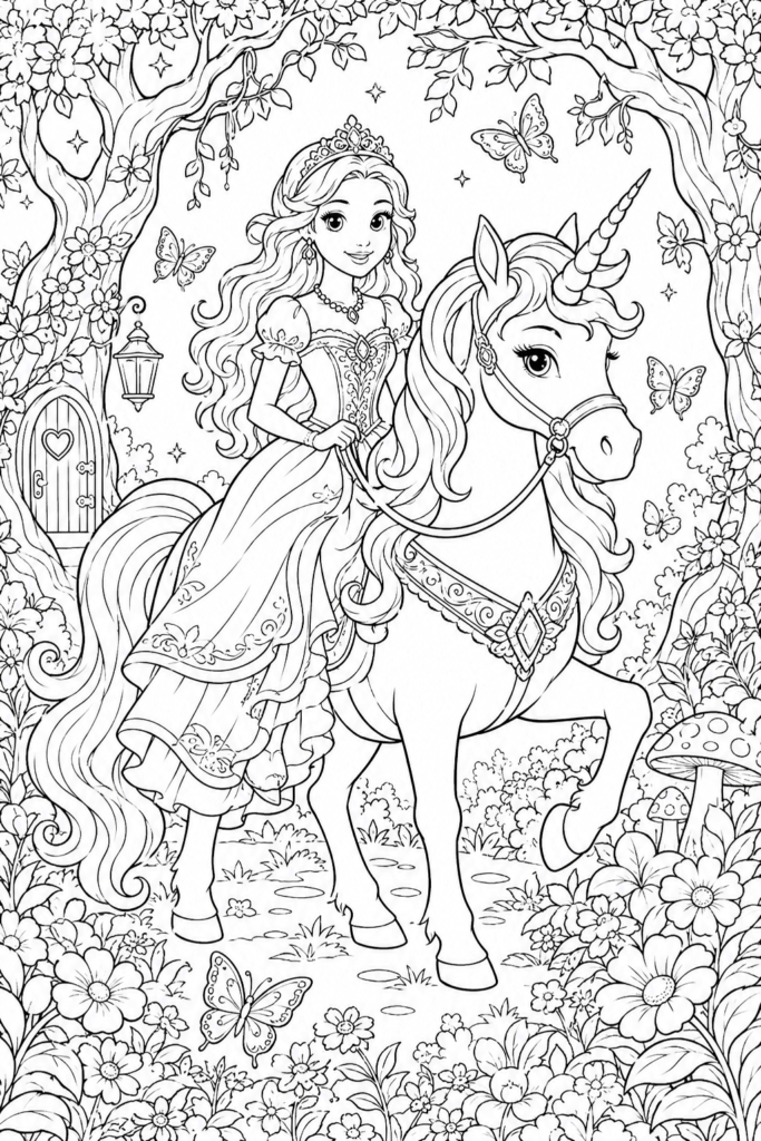 Princess Coloring Pages Free Printable