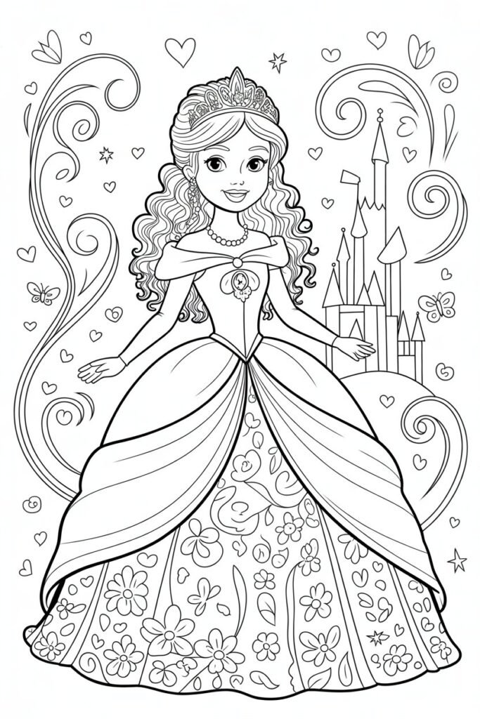 Princess Coloring Pages Free Printable