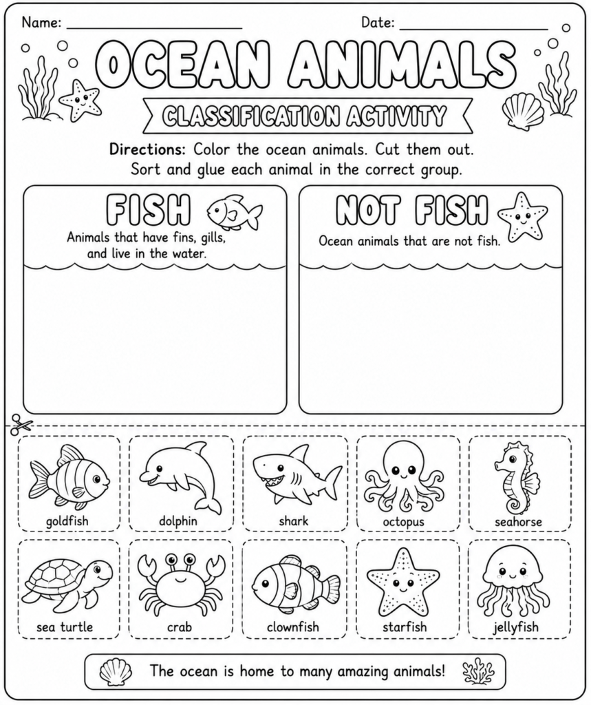 science worksheets free printable