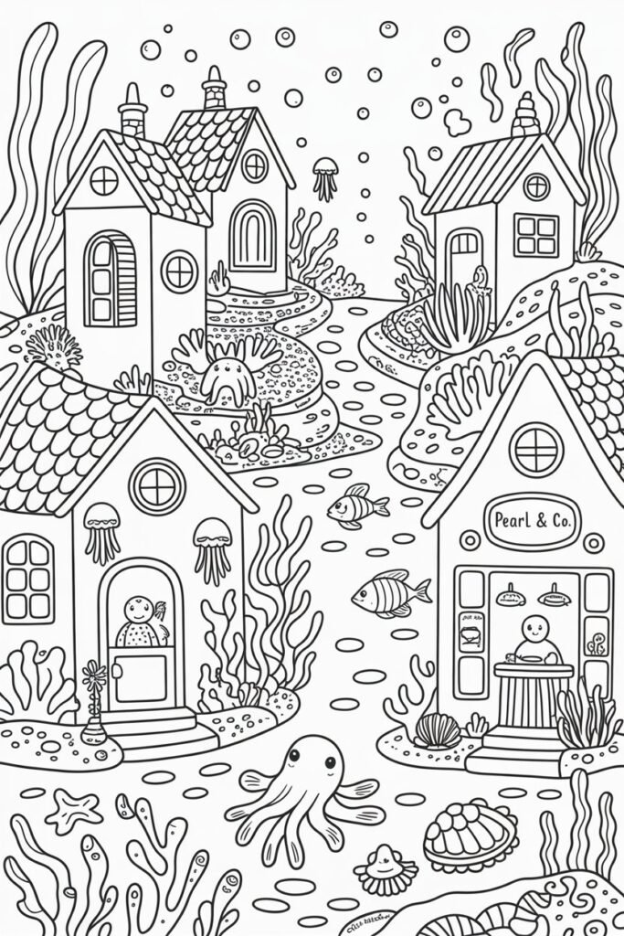 Sea Creatures Coloring Pages Free Printable