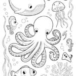 Sea Creatures Coloring Pages Free Printable
