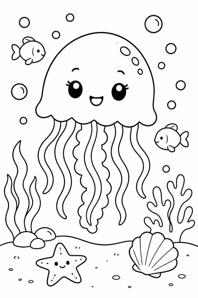 Sea Creatures Coloring Pages Free Printable