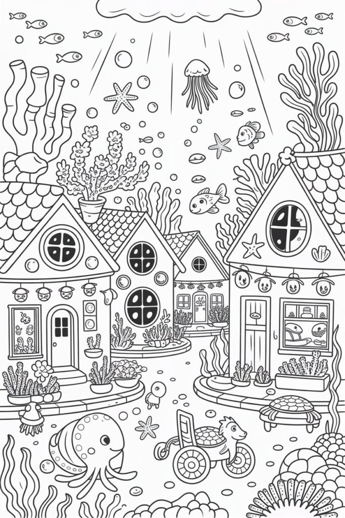 Sea Creatures Coloring Pages Free Printable