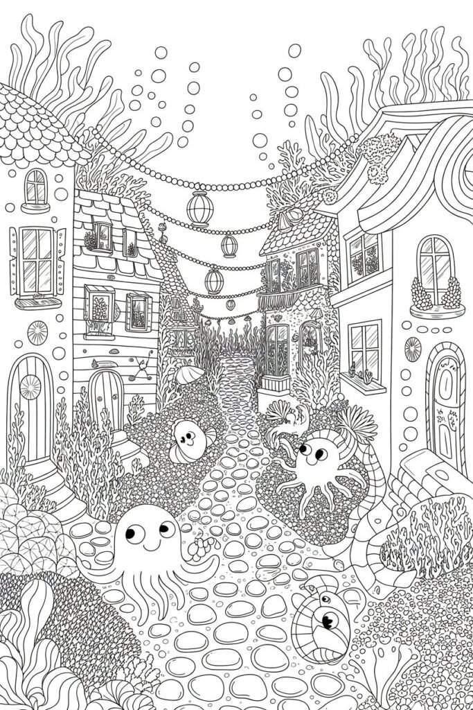 Sea Creatures Coloring Pages Free Printable