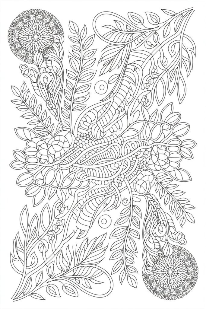 stress relief coloring pages