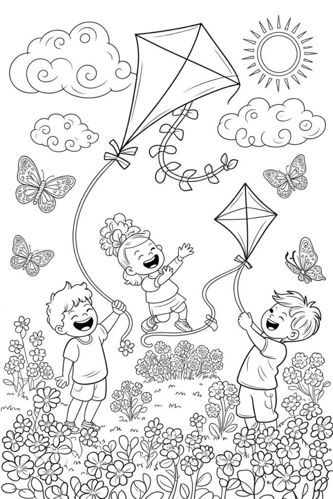 Summer Coloring Pages Free Printable for Kids