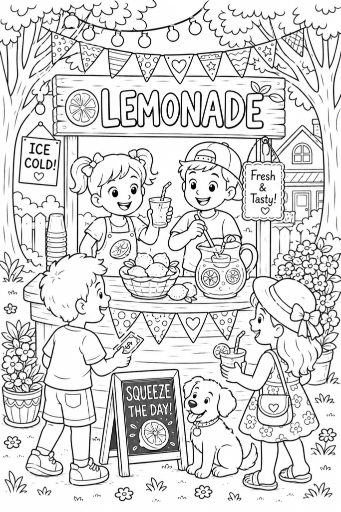 Summer Coloring Pages Free Printable for Kids