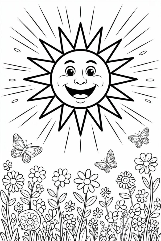Summer Coloring Pages Free Printable for Kids