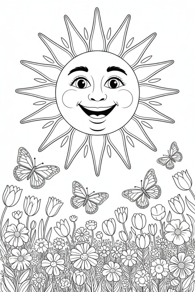 Summer Coloring Pages Free Printable for Kids