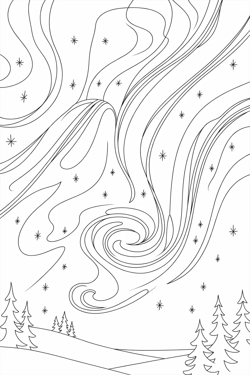 Aurora Design 1 - Aurora Coloring Pages Free Printable for Kids - Magical