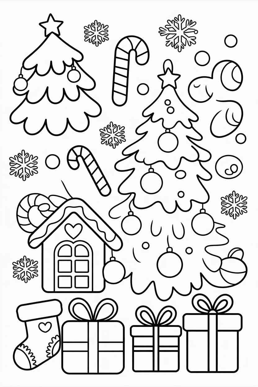 Trendy christmas - Free Trendy Christmas Coloring Pages Printable (Fun & Festive Designs for All Ages!) (2)