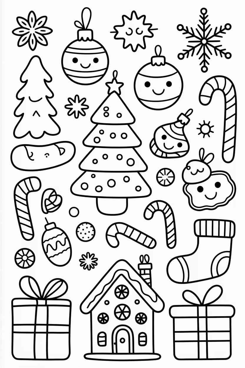 Trendy christmas - Free Trendy Christmas Coloring Pages Printable (Fun & Festive Designs for All Ages!) (3)