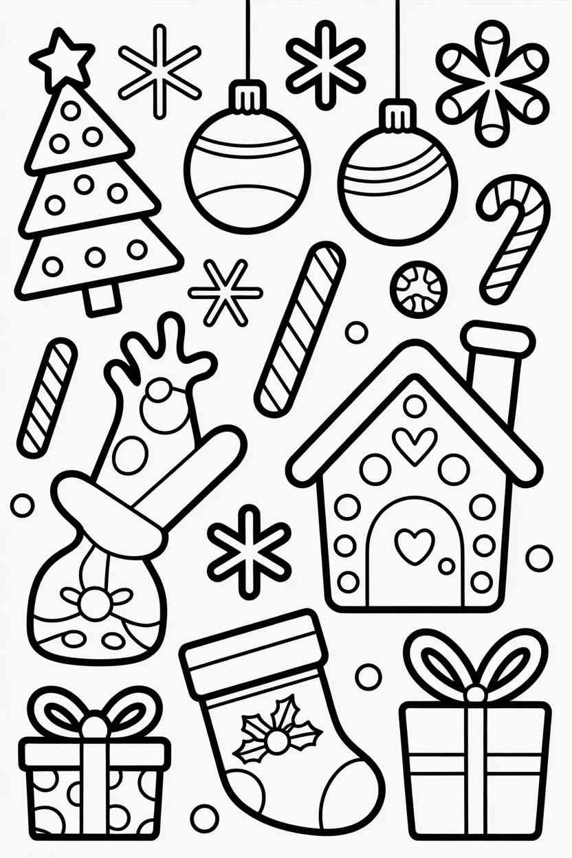 Trendy christmas - Free Trendy Christmas Coloring Pages Printable (Fun & Festive Designs for All Ages!) (4)