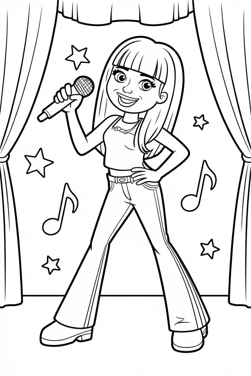 Hannah montana Design 1 - Hannah Montana Coloring Pages Free Printable