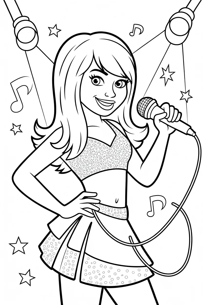 Hannah montana Design 3 - Hannah Montana Coloring Pages Free Printable