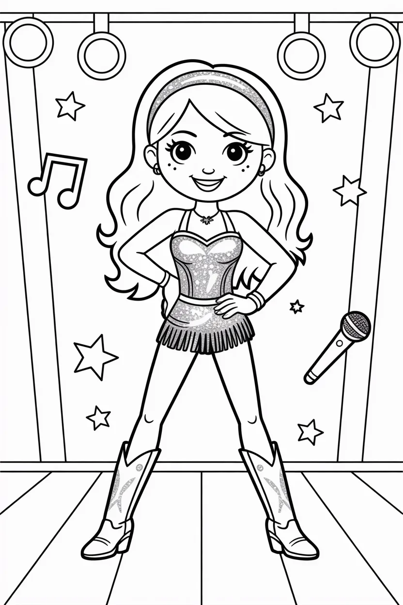 Hannah montana Design 4 - Hannah Montana Coloring Pages Free Printable
