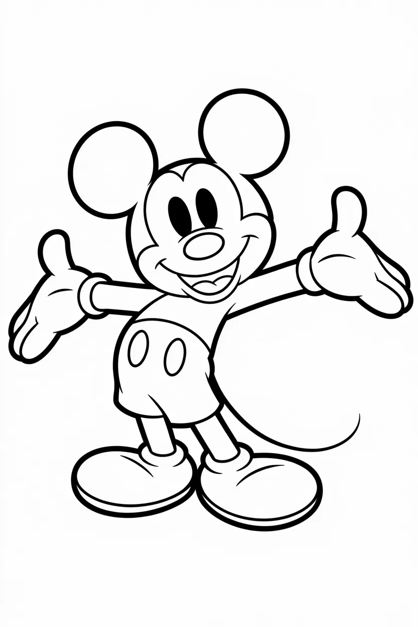 Mickey mouse Design 1 - Mickey Mouse Coloring Pages Free Printable for Kids (2)