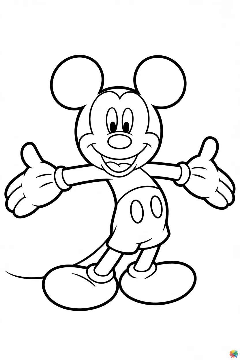 Mickey mouse Design 1 - Mickey Mouse Coloring Pages Free Printable for Kids (3)