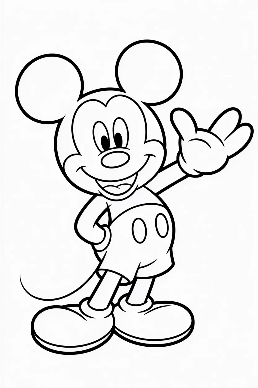 Mickey mouse Design 2 - Mickey Mouse Coloring Pages Free Printable for Kids (4)