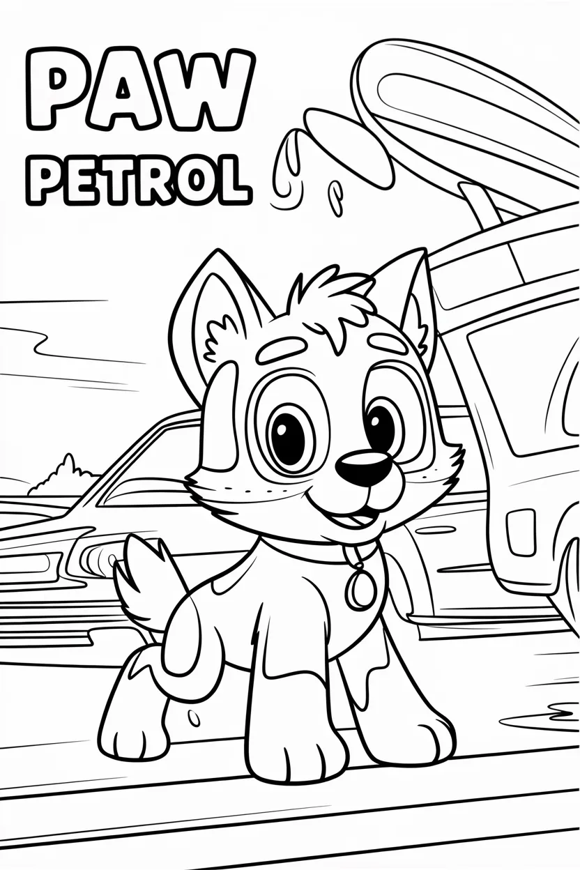 Paw petrol Design 1 - Paw Petrol Coloring Pages Free Printable for Kids