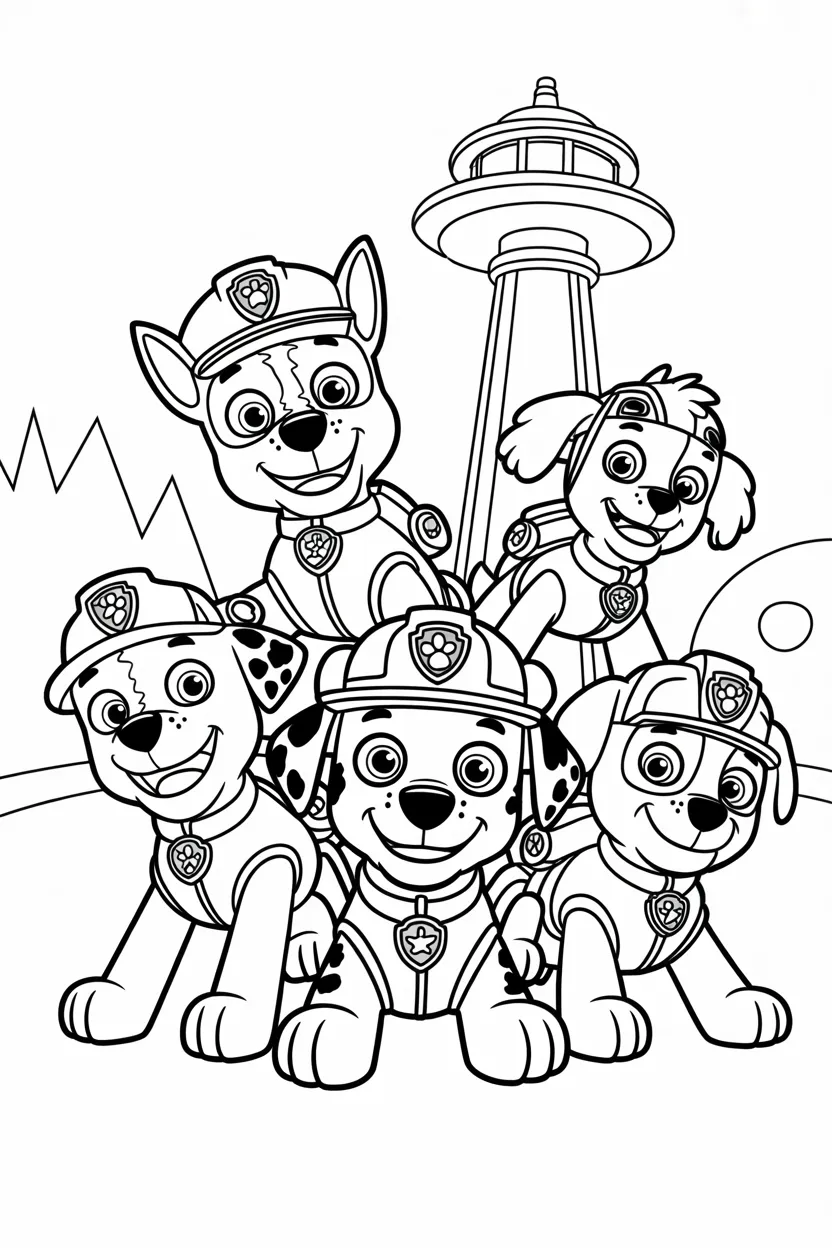 Paw petrol Design 1 - Paw petrol coloring pages free printable for Kids - Engagi (2)