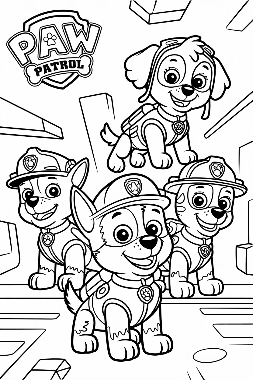 Paw petrol Design 1 - Paw petrol coloring pages free printable for Kids - Engagi (3)
