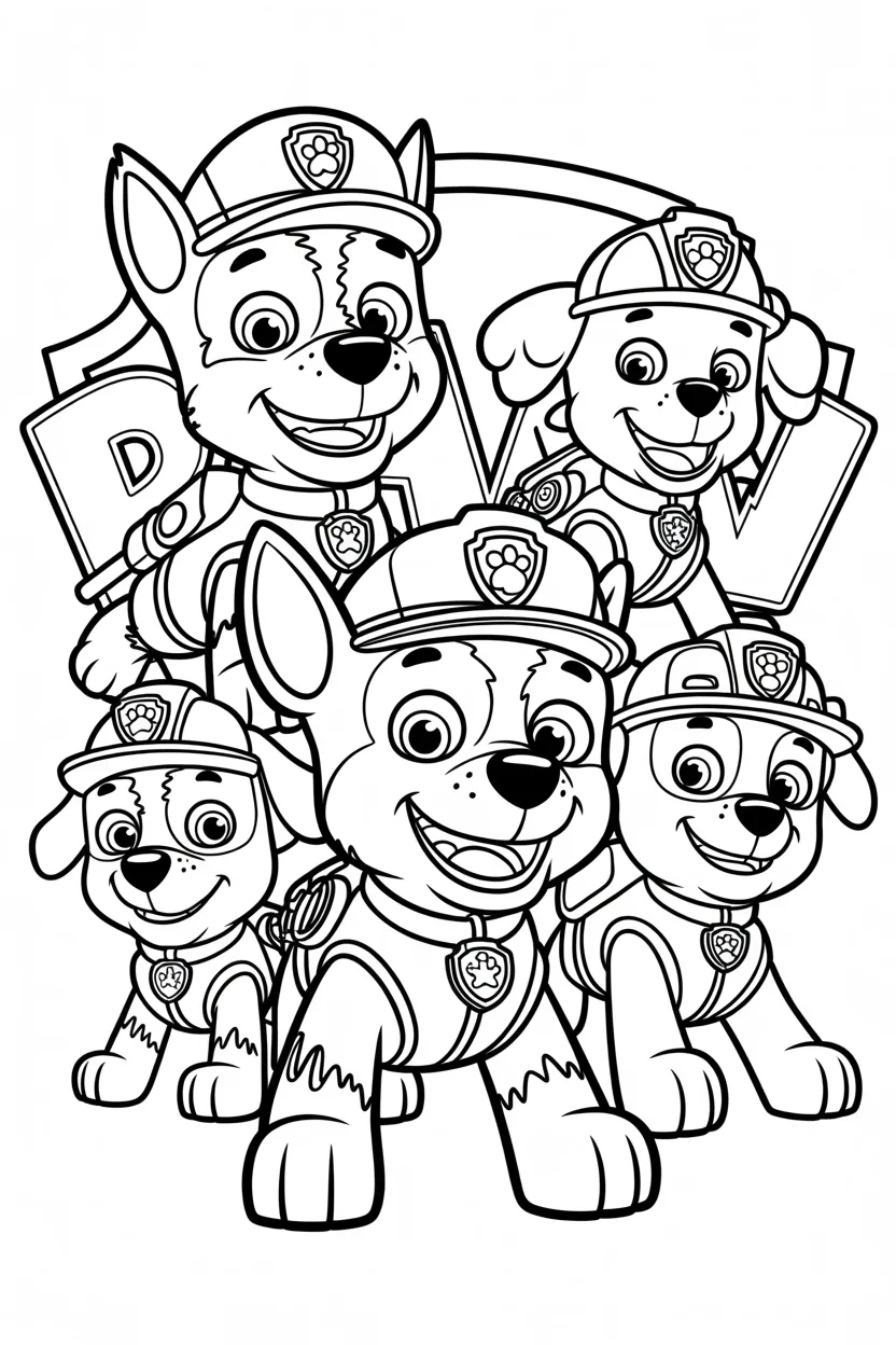 Paw petrol Design 1 - Paw petrol coloring pages free printable for Kids - Engagi (4)