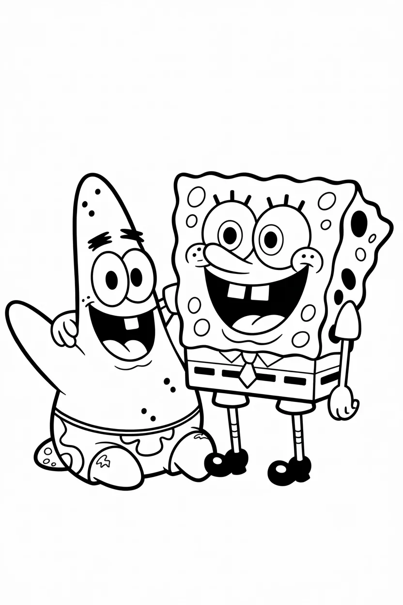 Spongebob patrick Design 4 - Spongebob and Patrick Coloring Pages Free Printable - Pack