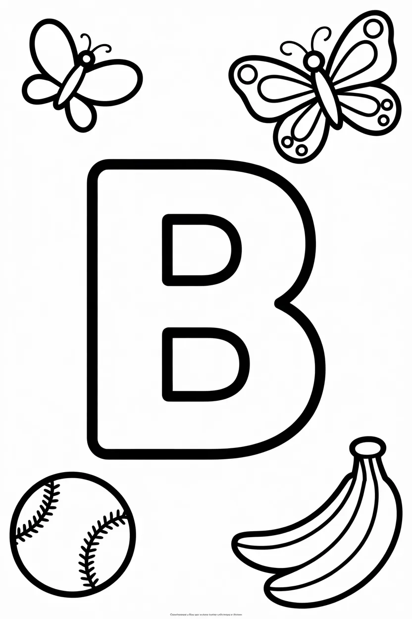 Alphabet letter Design 4 - Alphabet Letter B Coloring Pages Free Printable - Preschoo