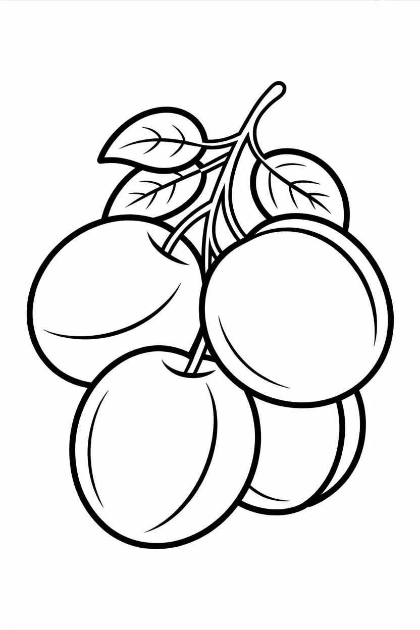 Apricot Design 3 - Apricot Coloring Pages Free Printable
