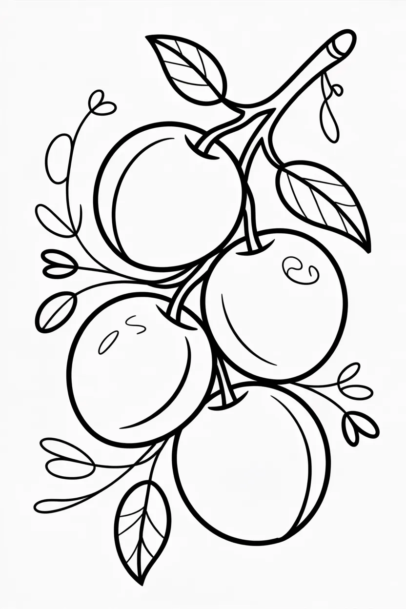 Apricot Design 4 - Apricot Coloring Pages Free Printable