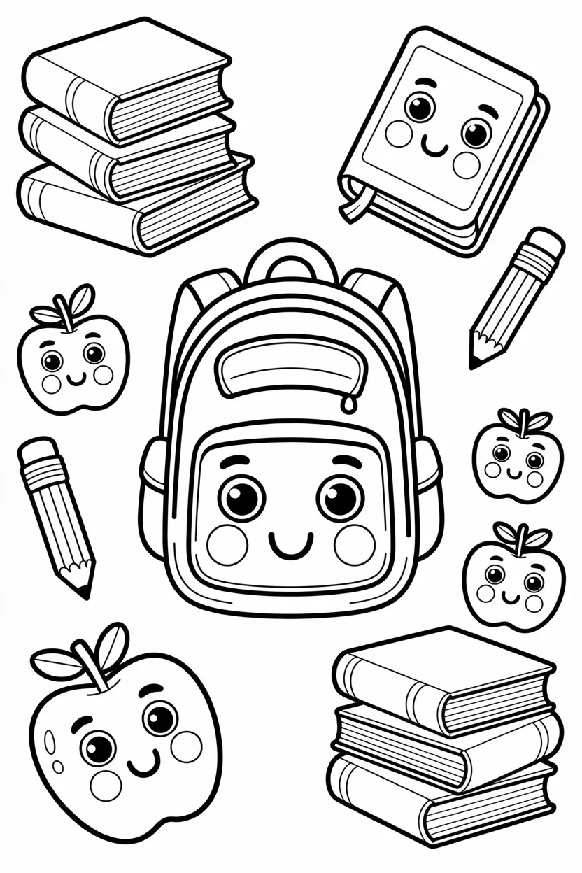 Back school Design 2 - Back to School Coloring Pages Free Printable for Kids