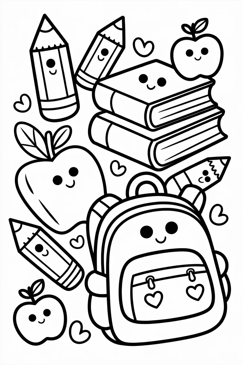 Back school Design 2 - Back to School Coloring Pages Free Printable for Kids (2)