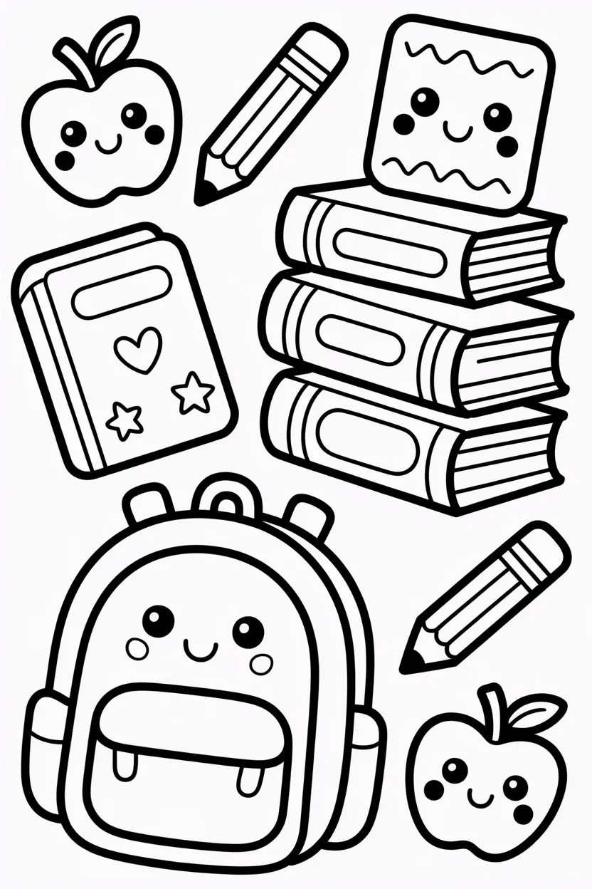Back school Design 2 - Back to School Coloring Pages Free Printable for Kids (4)