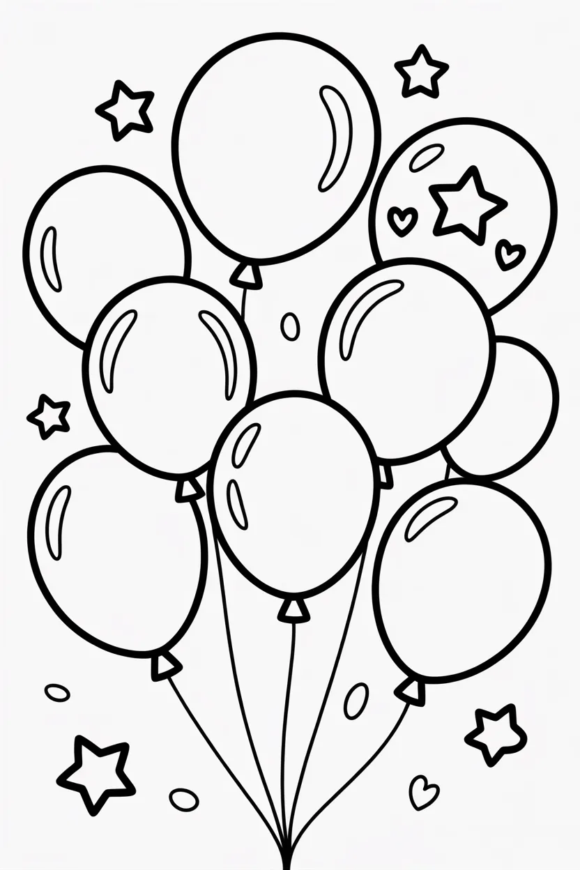 Balloons Design 1 - Balloons Coloring Pages Free Printable for Kids