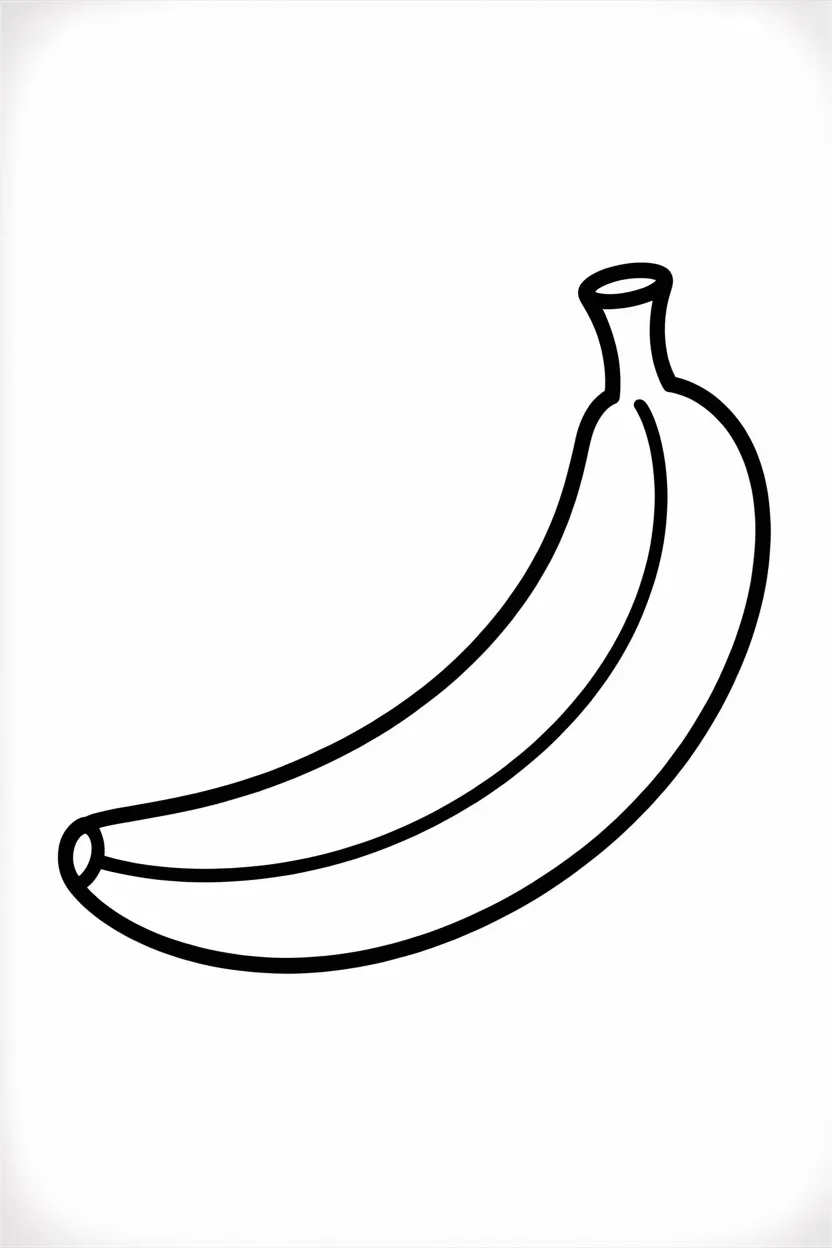 Banana Design 2 - Banana Coloring Pages Free Printable for Kids - Pack
