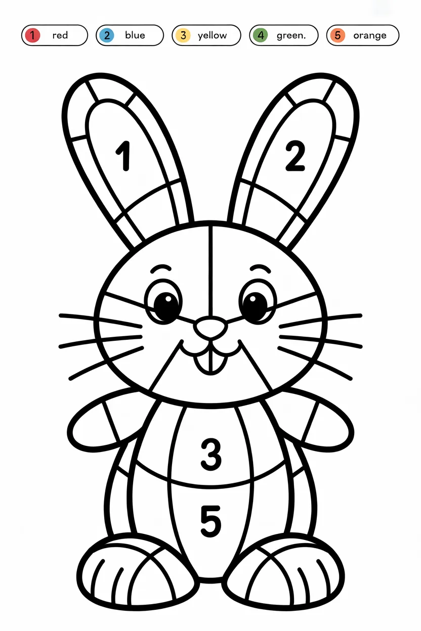Color number worksheets Design 1 - Color by Number Worksheets Free Printable for Kids