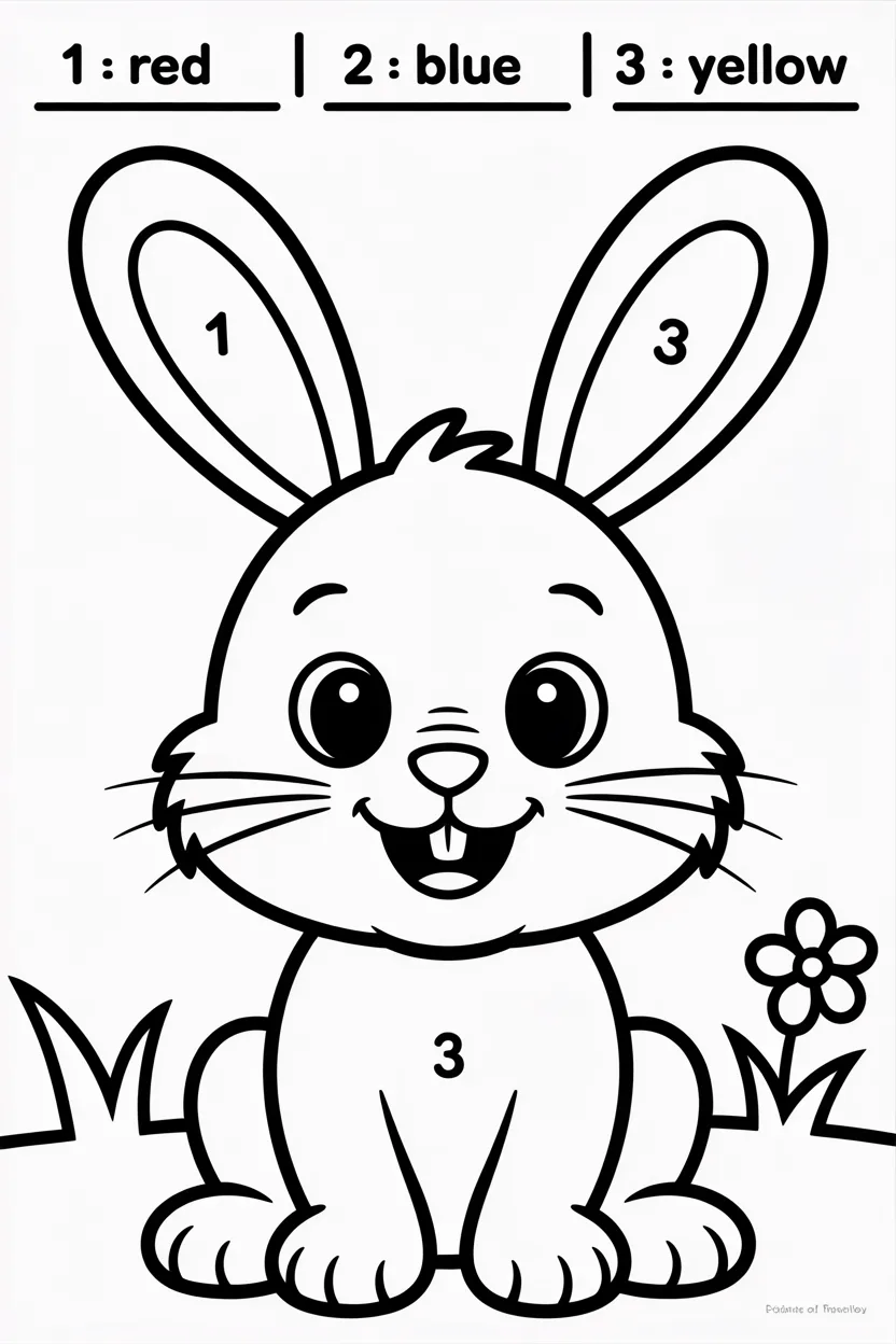 Color number worksheets Design 2 - Color by Number Worksheets Free Printable for Kids